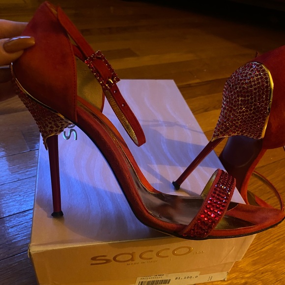 Francesco Sacco Rosso Heels size 38 - Picture 9 of 9